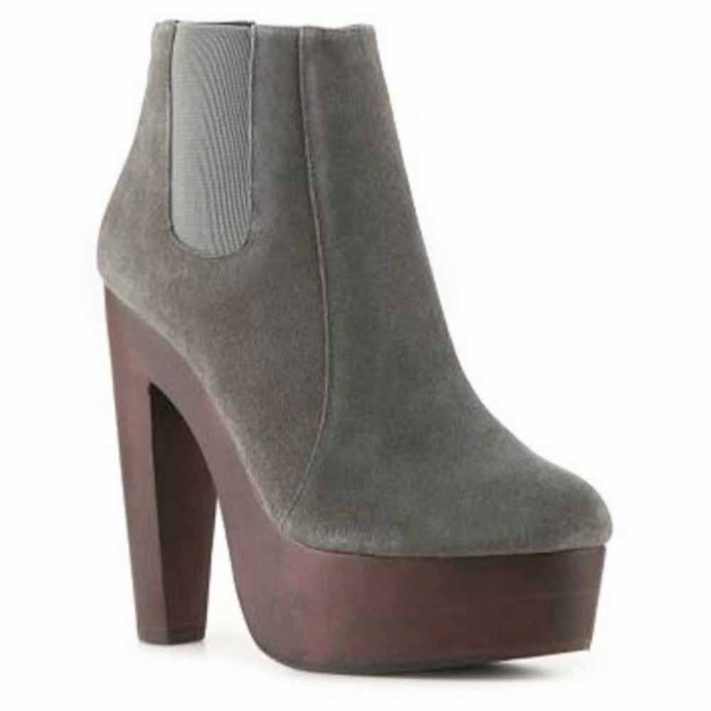 MADISON HARDING 'Val' Suede Platform Ankle Boots 8 EUC Worn 2x